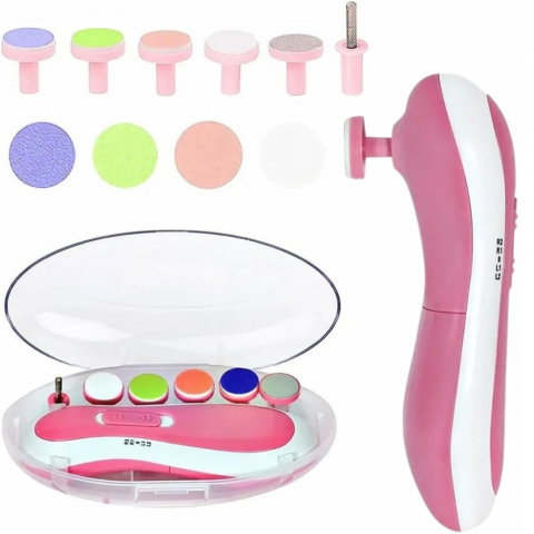 Pila Electrica de Unghii pentru Bebelusi si Copii Mici, Set cu 6 Capete, Iluminare LED [0]