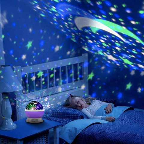 Proiector Lumini de Noapte pentru Copii, Lampa de veghe Rotativa [6]