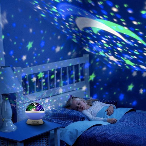 Proiector Lumini de Noapte pentru Copii, Lampa de veghe Rotativa [9]