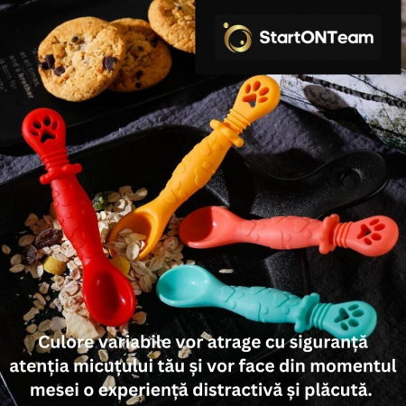 Set 2 Lingurite Bebelusi pentru Hranire si Diversificare, 2 Capete [13]