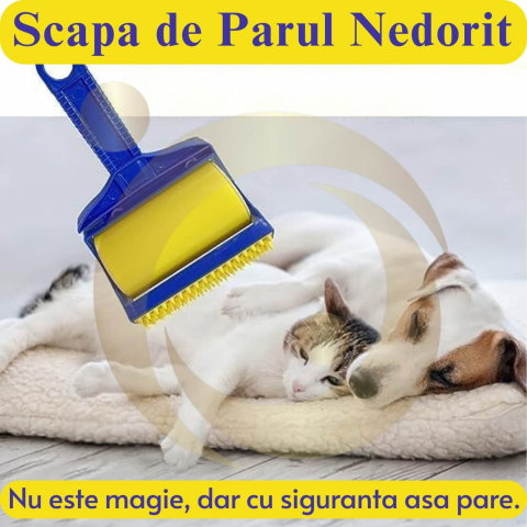 Rolă Adezivă Reutilizabilă pentru Scame și Păr de Animale - Set 2 Buc, Silicon Lavabil [5]