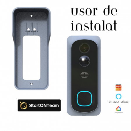 Interfon Video Smart de Exterior cu Cameră HD, Senzor Mișcare și Night Vision, Fără Fir [2]