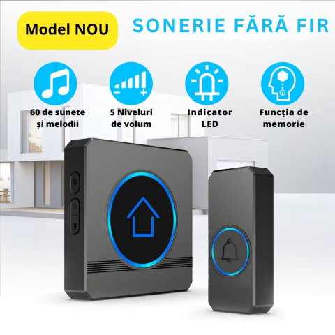 Sonerie wireless fara fir pentru exterior cu 2 receptoare [2]
