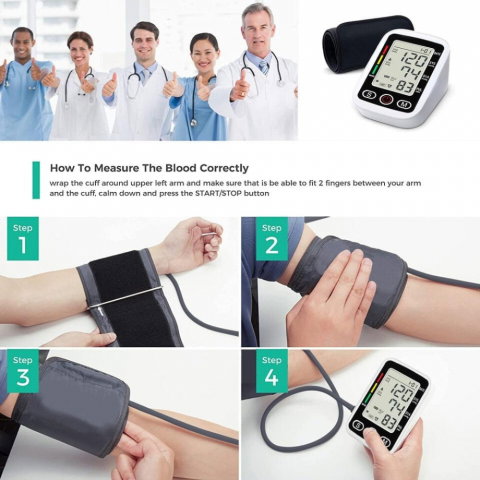 Monitor Tensiune Arteriala Incheietura, Masurari Precise [10]