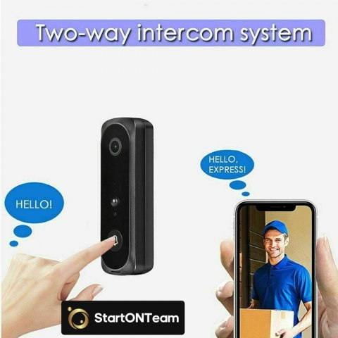 Video Interfon StartONTeam WiFi cu Sonerie Inteligentă și Cameră Full HD [4]