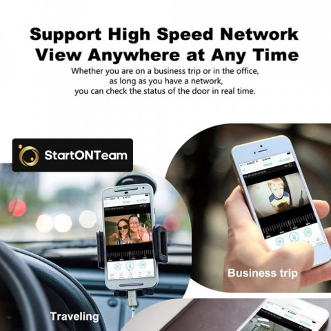 Video Interfon StartONTeam WiFi cu Sonerie Inteligentă și Cameră Full HD [8]