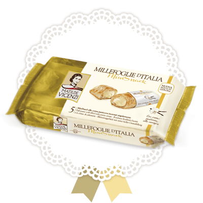 Prajituri, napolitane, cornuri italiene - FOIETAJ MINI SNACK MATILDE VICENZI VANILIE 125GR
