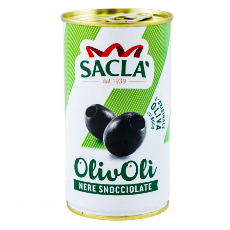 Produse alimentare italiene - MASLINE NEGRE FARA SAMBURI IN SARAMURA SACLA 330G