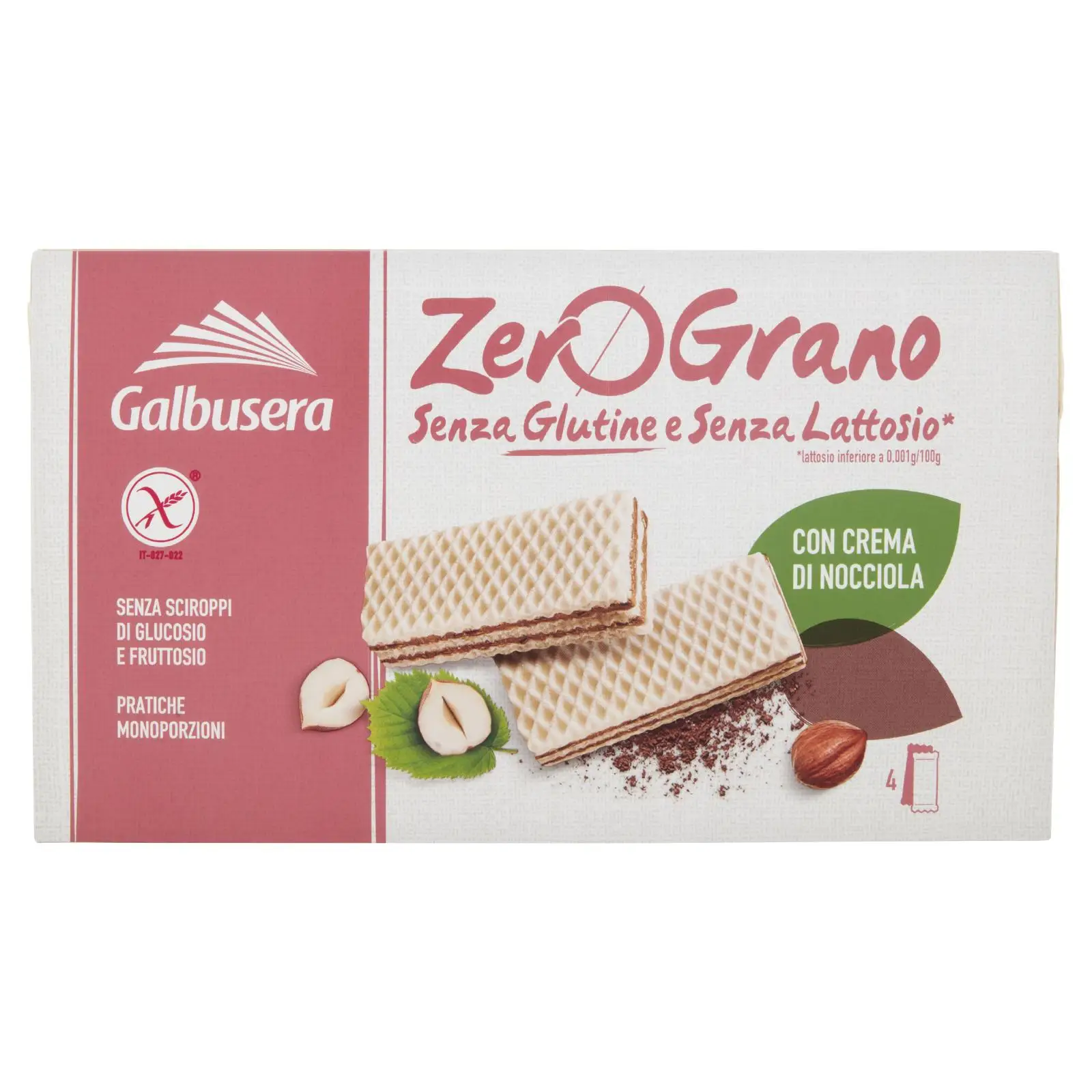 Prajituri, napolitane, cornuri italiene - NAPOLITANE GALBUSERA ZERO GRANO CU ALUNE 180G