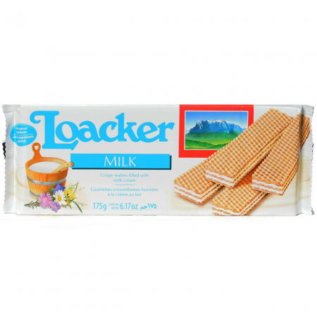 Prajituri, napolitane, cornuri italiene - NAPOLITANE LOACKER CREMA LAPTE 175G