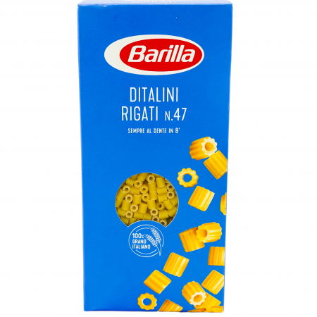 Produse alimentare italiene - PASTE BARILLA 47 DITALINI RIGATI 500G