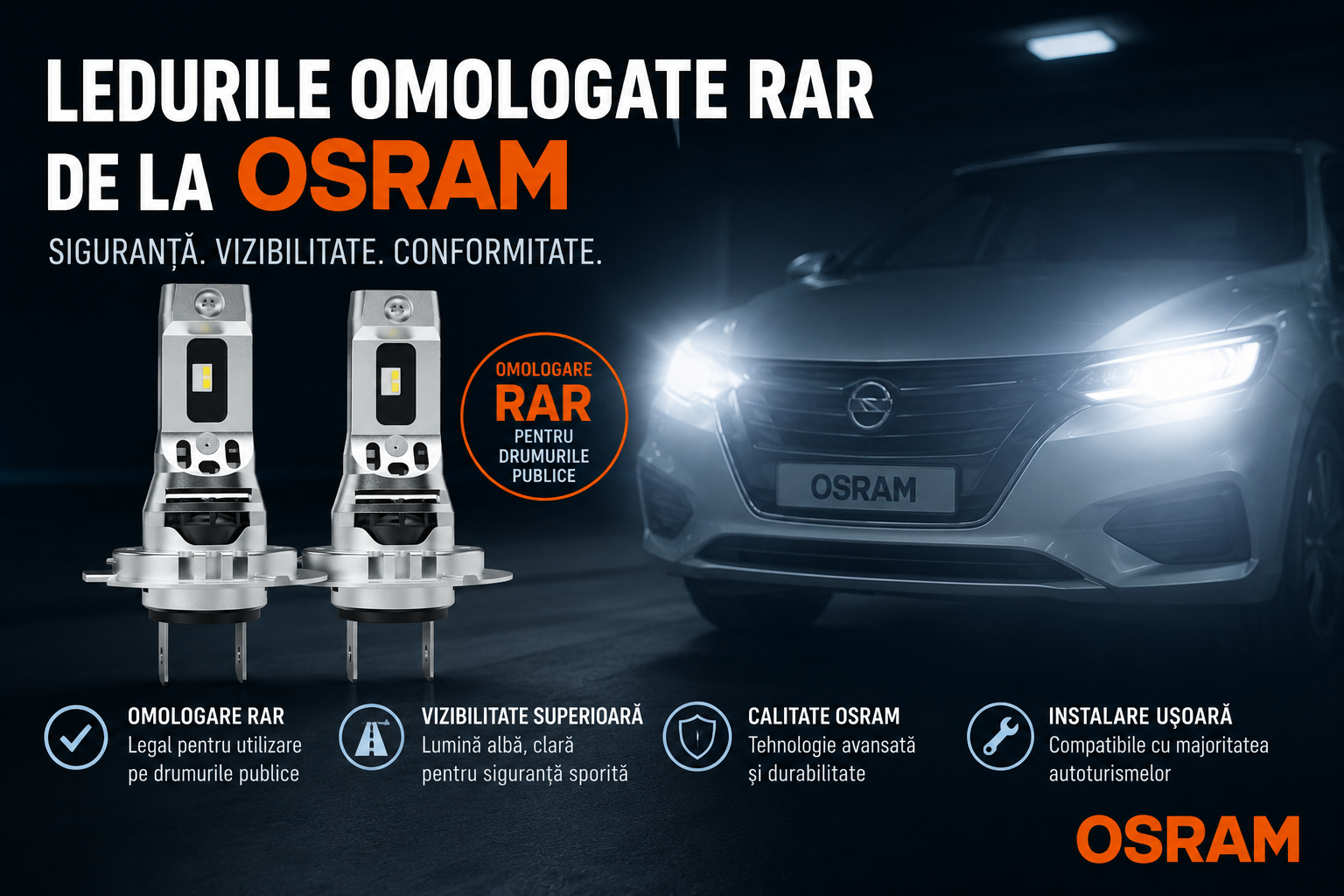Becuri LED Omologate RAR: Cum să treci legal la tehnologia LEDr pentru farurile mașinii tale