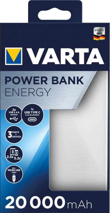 Acumulator portabil Varta Power Bank Energy 20000 mAh 57978 [3]
