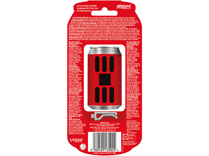 AIRPURE Odorizant auto, cutie de sifon 3D, vanilie Coca-Cola [1]