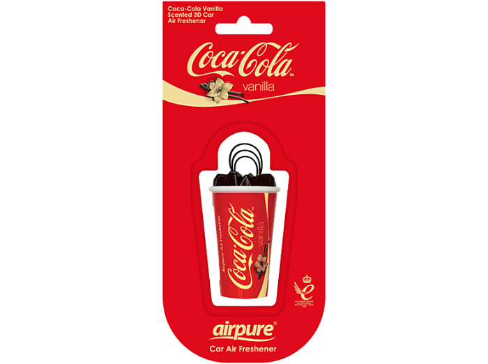 AIRPURE Odorizant pentru masina, ceasca 3D, Coca-Cola vanilie [2]