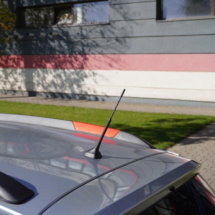 Antena auto pentru exterior cu 2 adaptoare (5-6 mm), 24 cm. neagra [3]