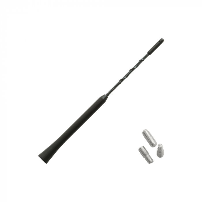 Antena auto pentru exterior cu 2 adaptoare (5-6 mm), 24 cm. neagra [2]