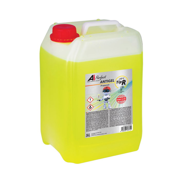 Antigel Auto AiPerfect Tip D (Renault/Dacia), 5 Litri, Gata de Utilizare -35°C, Galben, Norma Renault 41-01-001, Type D, AFNOR NFR 15-601 [1]