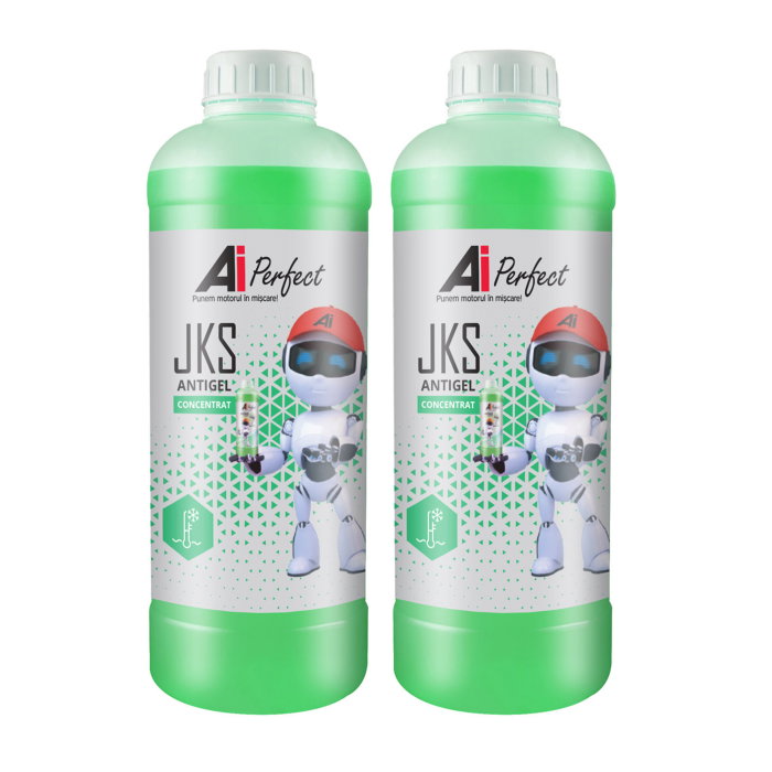 Pachet 2 litri Antigel Concentrat AiPerfect JKS (Asiatice) Diluție 1:1 la -36 grade C, Culoare Verde [1]