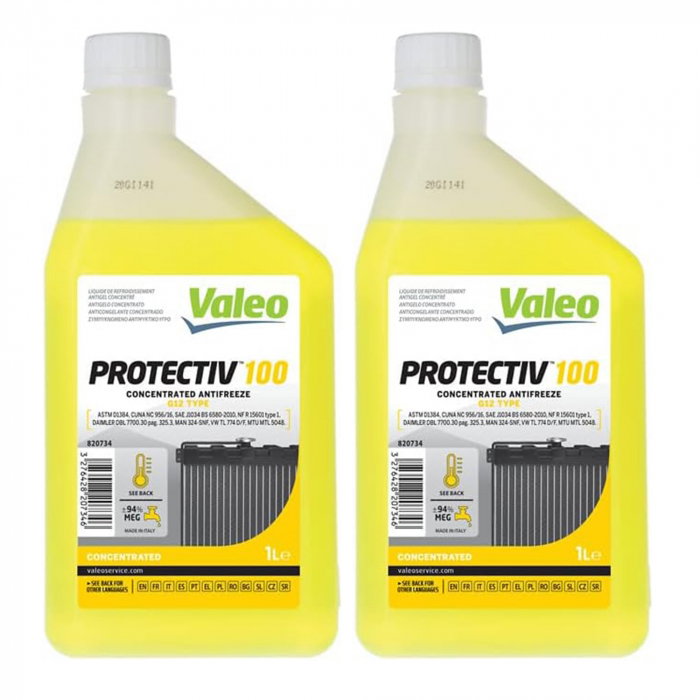 Pachet 2 litri Antigel concentrat Valeo Protectiv 100 tip G12 verde [1]