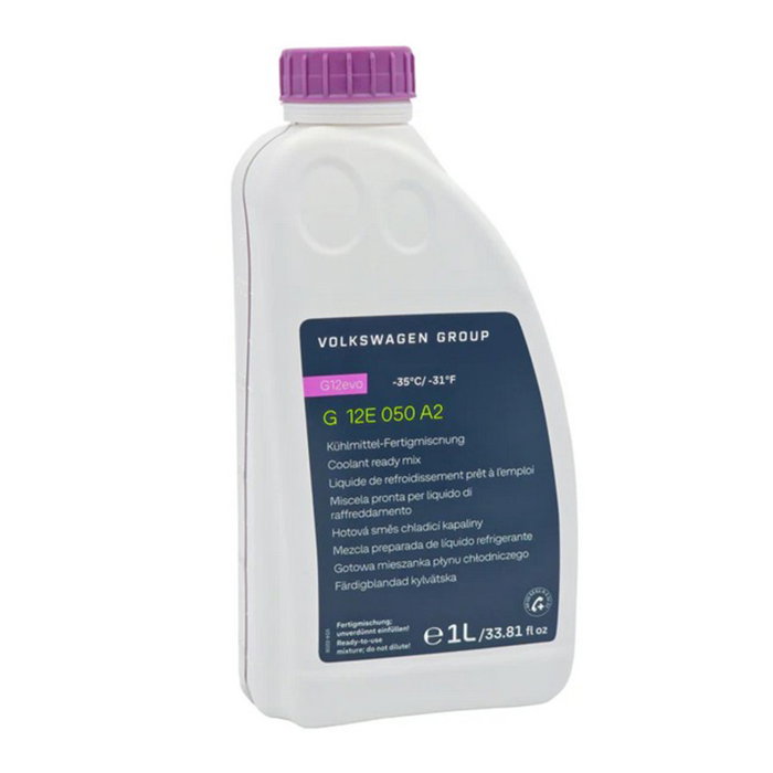 Antigel Original VW G12evo Ready Mix, 1 Litru, Protectie -35°C, Cod G12E050A2, Inlocuieste G12 / G13, Gata de Utilizare [1]
