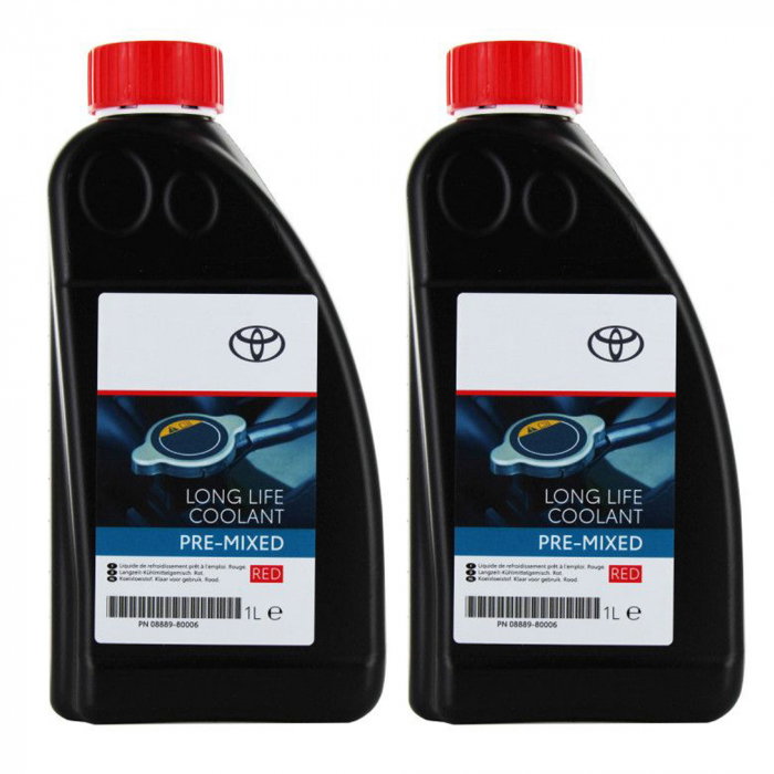 Pachet 2 litri Antigel Toyota Long Life Coolant gata preparat rosu [1]