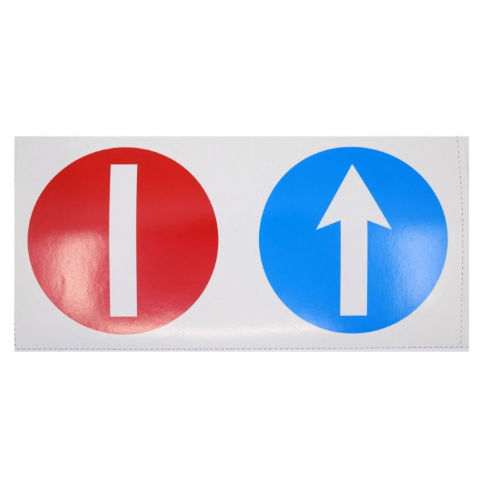 Autocolant avertizare ocolire-interzis fi15 cm (set 2 buc) [1]