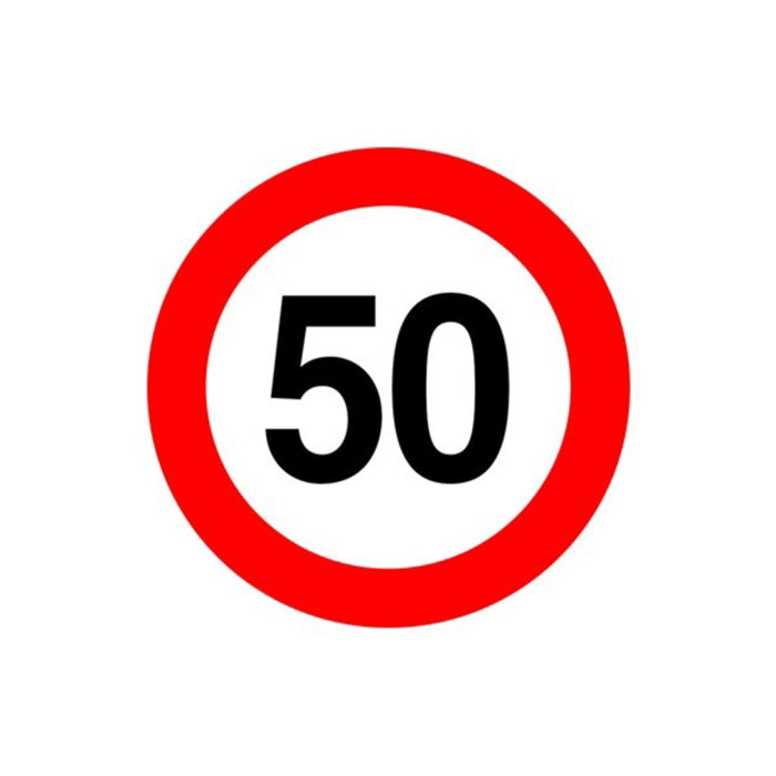 Autocolant Hico Limită Viteză 50 km/h Film Reflectorizant Clasa I [1]