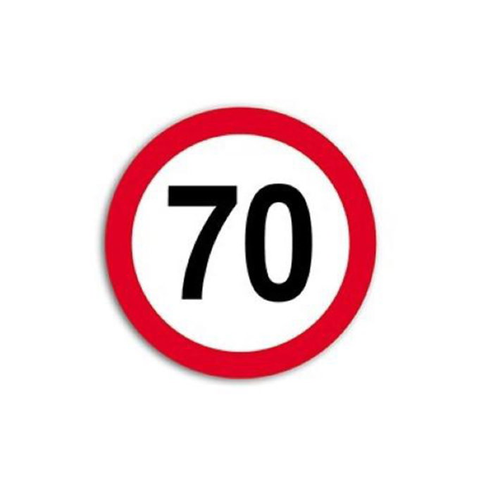 Autocolant Hico Limită Viteză 70 km/h Film Reflectorizant Clasa I [1]
