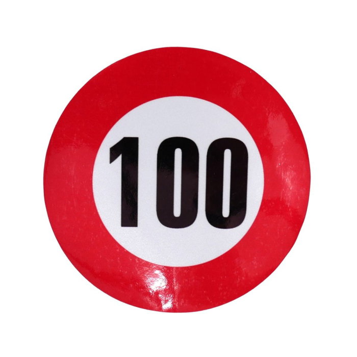 Autocolant reflectorizant limita viteza 100 km/h fi12 cm [1]