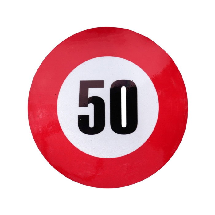 Autocolant reflectorizant limita viteza 50 km/h fi12 cm [1]