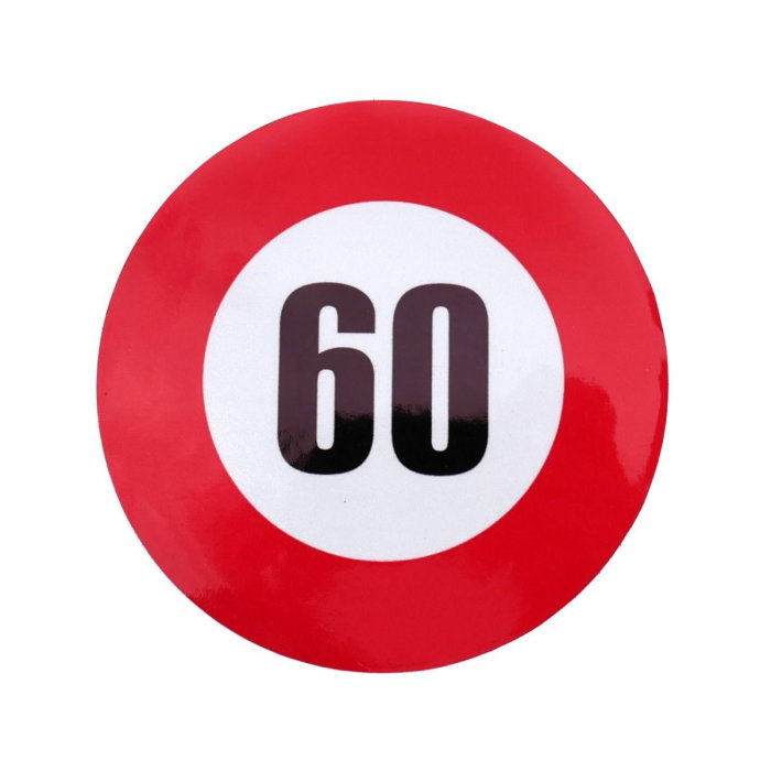Autocolant reflectorizant limita viteza 60 km/h fi12 cm [1]