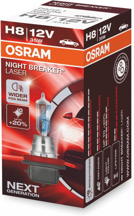 Bec halogen H8 12V Osram Night Breaker Laser NextGen + 150% [1]