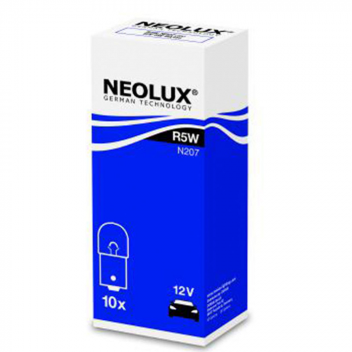 Set 10 buc Bec Auxiliar 12V R5W Ba15S Neolux [1]