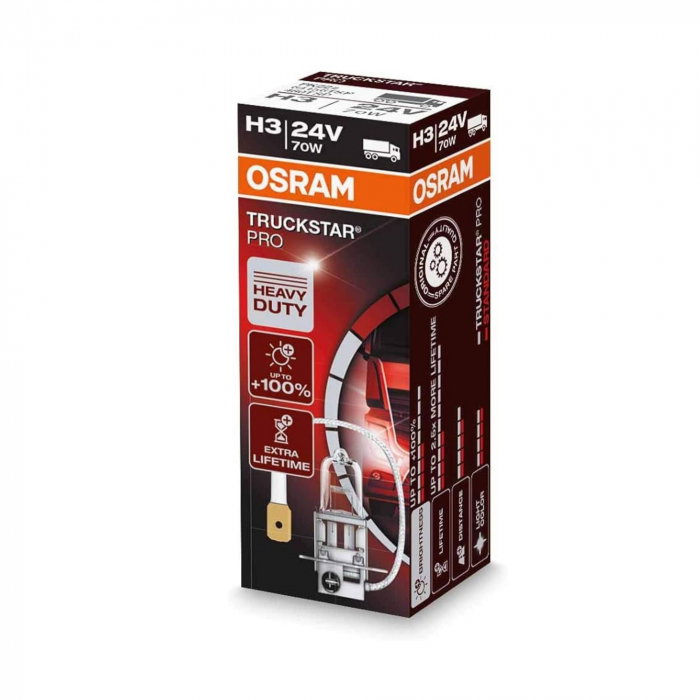 Bec Camion 24V H3 70 W, Osram, Truckstar PRO +120% NextGen [1]