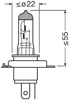 Pachet 2 becuri Camion  24V H4 70/75 W Osram Truckstar PRO +120% [3]