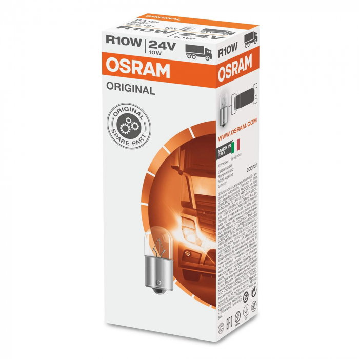 Set 10 bucati becuri camion R10W 24V Osram Original [1]