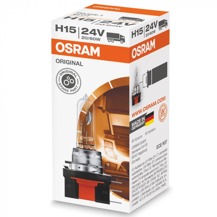 Bec far faza lunga H15 24V 60/20 W Conector PGJ23T-1 Osram Original [1]