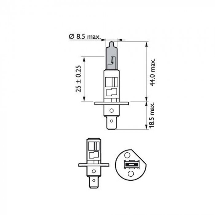Pachet 2 Becuri Far H1 55W 12V White Vision Philips Ultra (Blister) [3]