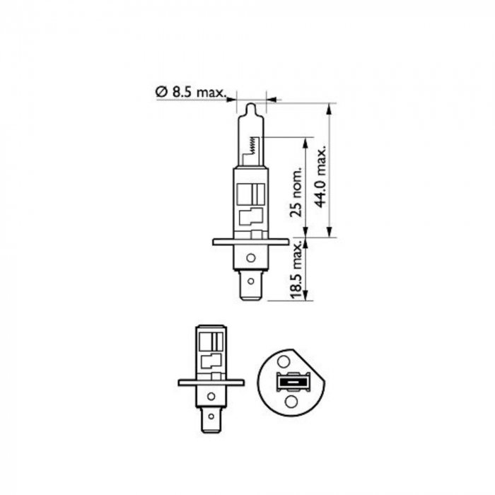 Pachet 2 Becuri Far H1 55W 12V X-Treme Vision Pro150 (Blister) Philips [3]