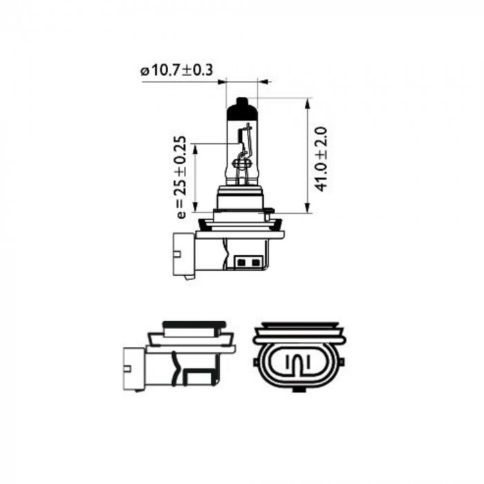 Pachet 2 Becuri Far H11 12V 55W Vision (Cutie) Philips [3]
