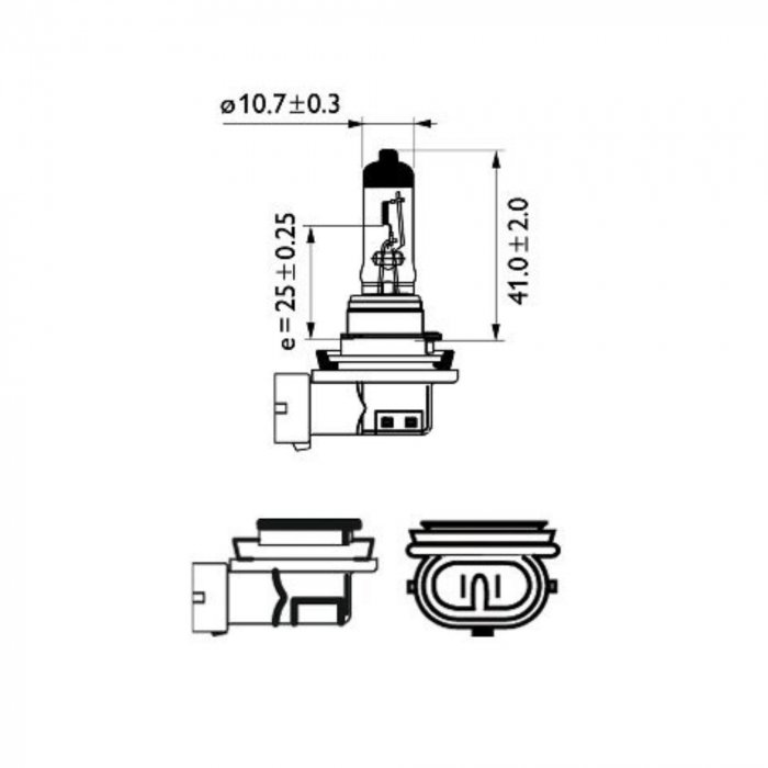 Pachet 2 Becuri Far H11 12V 55W X-Treme Vision Pro150 (Blister) Philips [3]