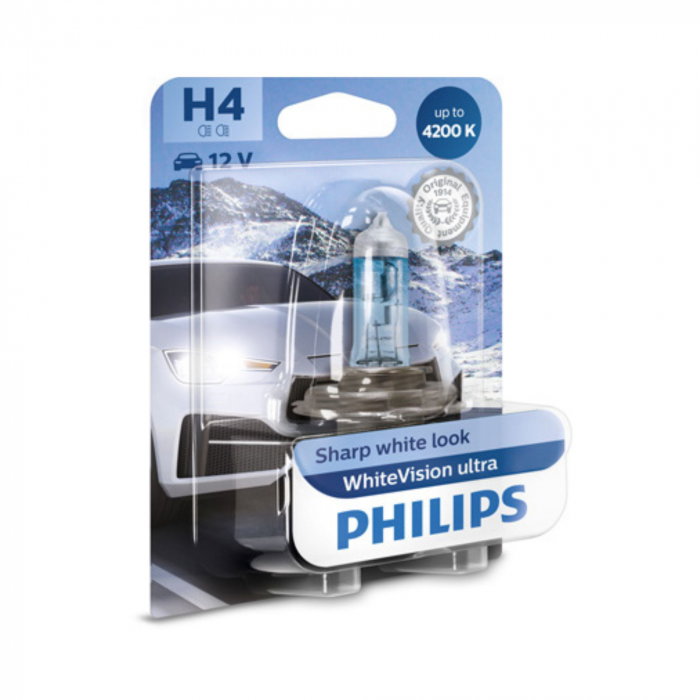 Bec Far H4 60/55W 12V White Vision Ultra Philips (Blister) [1]
