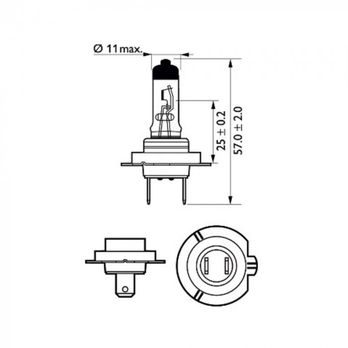 Bec Far H7 55W 12V Longer Life Ecovision (Cutie) Philips [3]