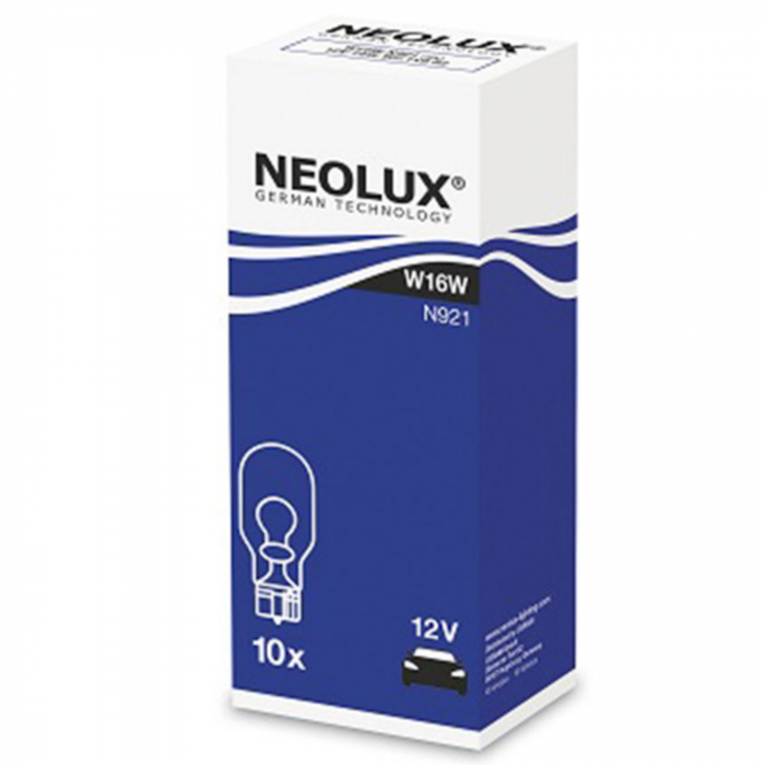 Set 10 buc Bec Stop/Marsarier 12V W16W W2.1X9.5D Neolux [1]
