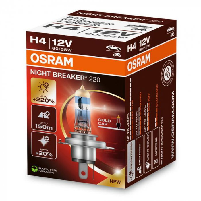 Bec halogen H4 12V Osram Night Breaker 220% [1]