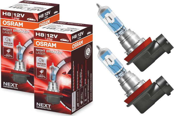 Pachet 2 Bec halogen H8 12V Osram Night Breaker Laser NextGen + 150% [1]