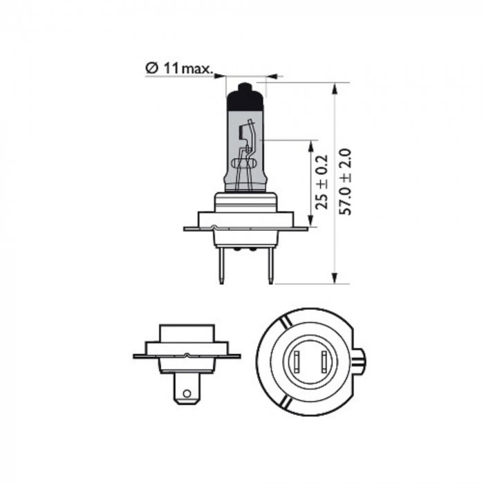 Pachet 2 Becuri Moto H7 Crystal Vision Ultra 12V 55W (Blister) Philips [3]