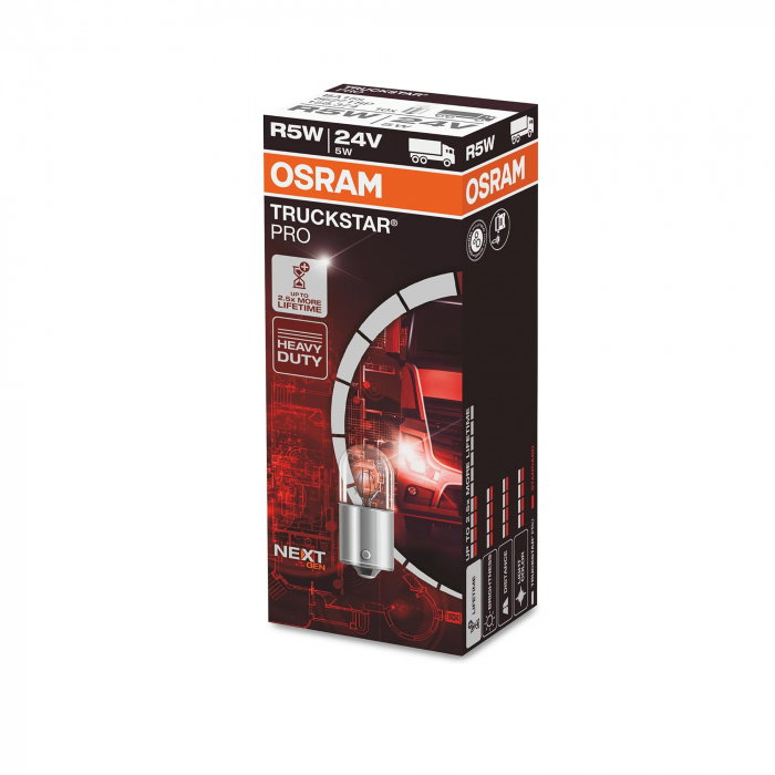 Bec pentru camion 24V, R5W, Truckstar Pro +100% NextGen Osram [1]