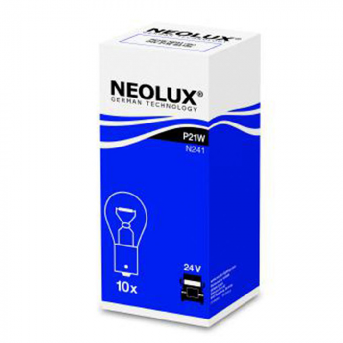 Set 10 buc Bec Semnalizare 24V P21W Ba15S Neolux [1]